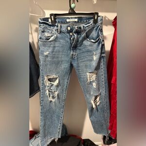 PacSun Vintage Loose Light Blue Distressed Jeans